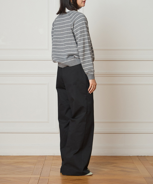 IENA LA BOUCLE(イエナラブークル)の「IENA LA BOUCLE ボーダーラガーシャツニット(ニット/セーター・レディース・ブラウン/グレー・FREE)」の11枚目の写真