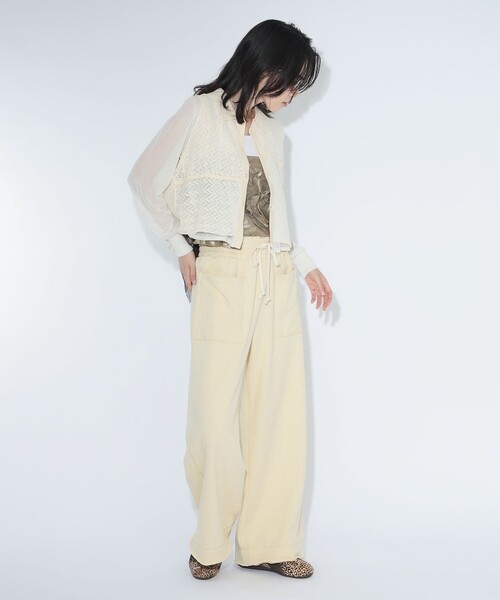 maturely(マチュアリー)の「maturely / オープン ワーク レイヤード カーディガン(カーディガン/ボレロ・レディース・ホワイト系その他7/ネイビー・1/0)」の4枚目の写真