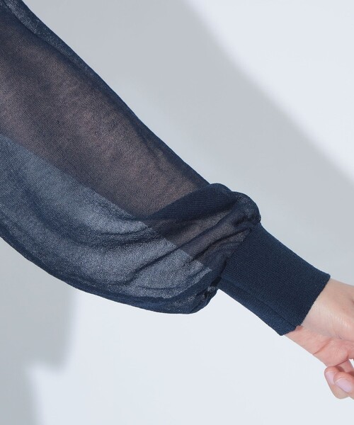 maturely(マチュアリー)の「maturely / オープン ワーク レイヤード カーディガン(カーディガン/ボレロ・レディース・ホワイト系その他7/ネイビー・1/0)」の15枚目の写真