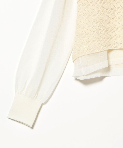 maturely(マチュアリー)の「maturely / オープン ワーク レイヤード カーディガン(カーディガン/ボレロ・レディース・ホワイト系その他7/ネイビー・1/0)」の20枚目の写真