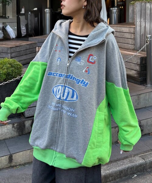 SOUNDSGOOOOD（サウンズグッド）の「【SOUNDS GOOOOD】パイル切り替えパーカー（パーカー・レディース・グレー・ONE SIZE）」の9枚目の写真