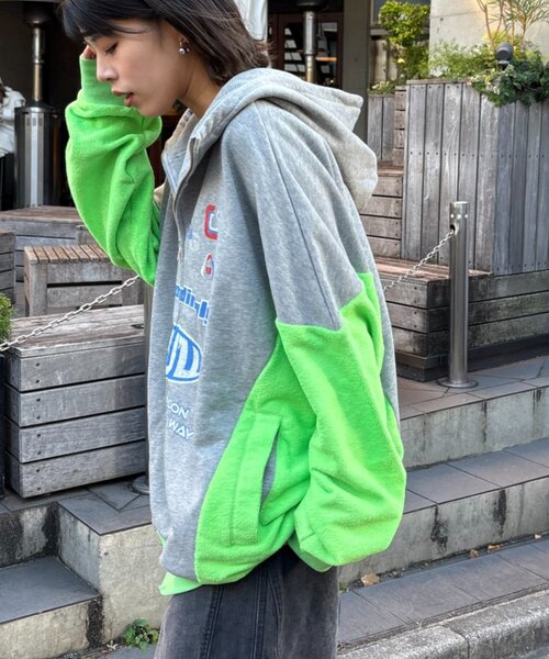 SOUNDSGOOOOD（サウンズグッド）の「【SOUNDS GOOOOD】パイル切り替えパーカー（パーカー・レディース・グレー・ONE SIZE）」の6枚目の写真