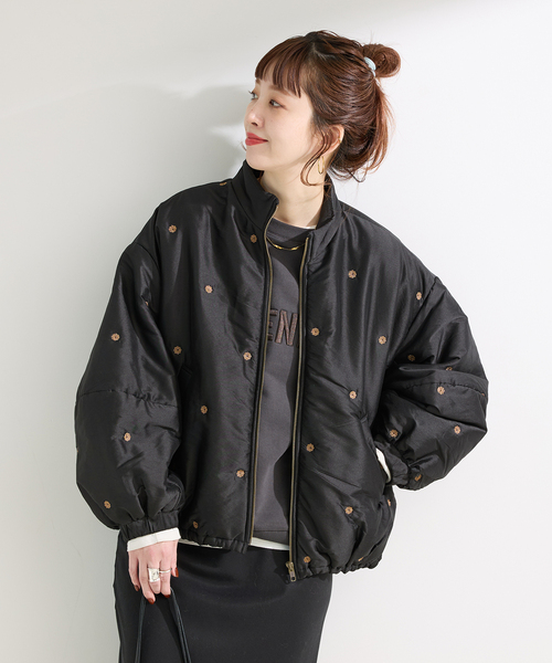 中わた刺繍ブルゾン（ブルゾン）｜B.C STOCK（ベーセーストック）の