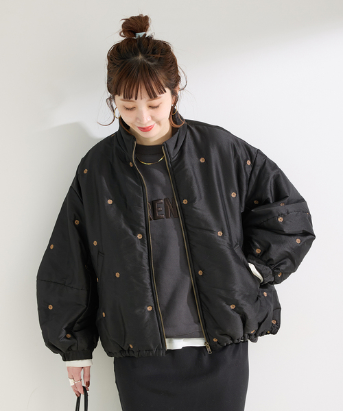 センソユニコ刺繍中綿ブルゾン 中わた刺繍ブルゾン（ブルゾン）｜B.C STOCK（ベーセーストック）の