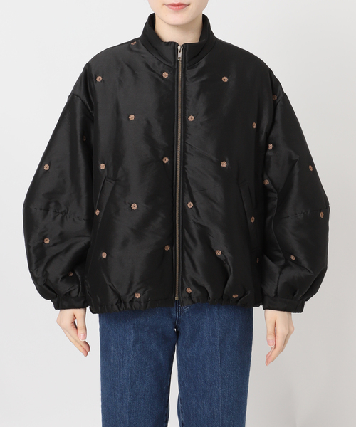 B.C STOCK（ベーセーストック）の「中わた刺繍ブルゾン（ブルゾン・レディース・ブラック/アイボリー・FREE）」の19枚目の写真