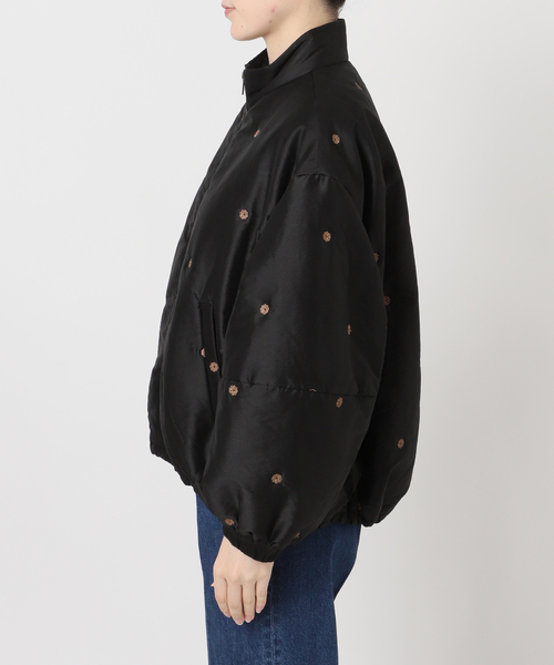 B.C STOCK（ベーセーストック）の「中わた刺繍ブルゾン（ブルゾン・レディース・ブラック/アイボリー・FREE）」の20枚目の写真