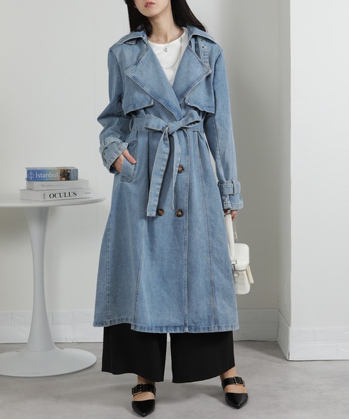 セール】デニムトレンチコート（トレンチコート）｜pumpkin port