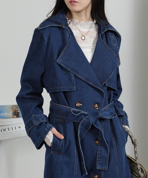 セール】デニムトレンチコート（トレンチコート）｜pumpkin port