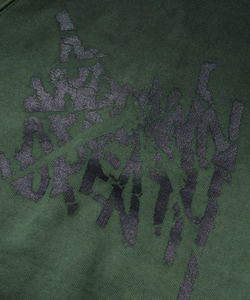 BROWNBREATH(ブラウンブレス)の「W BROKEN TAG DIRTY CROP HOOD ZIP UP - KHAKI(パーカー・メンズ・その他・S/M)」の4枚目の写真