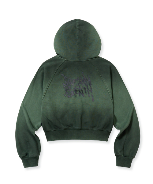 BROWNBREATH(ブラウンブレス)の「W BROKEN TAG DIRTY CROP HOOD ZIP UP - KHAKI(パーカー・メンズ・その他・S/M)」の9枚目の写真