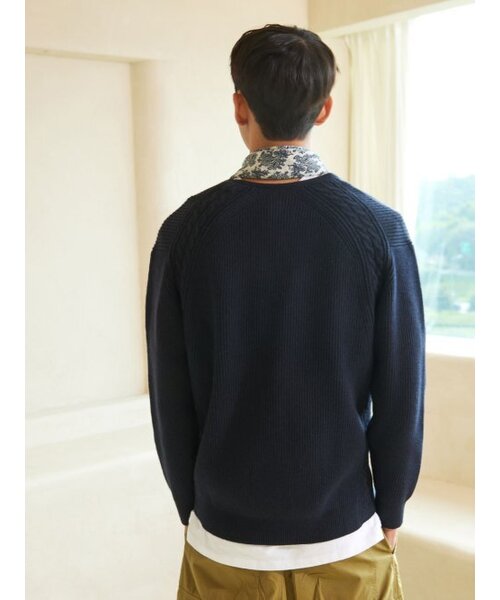 AYIHOLIC CASHMERE（アイホリックカシミア）の「ダブルジップ リブ ワイカーディガン ネイビー #3COLOR（カーディガン/ボレロ・レディース・その他・L/M）」の5枚目の写真