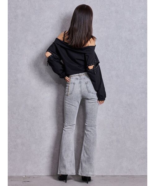 GYDA（ジェイダ）の「GEMYNTARオフショルトップス（Tシャツ/カットソー・レディース・ブラック/オフホワイト・FREE）」の12枚目の写真