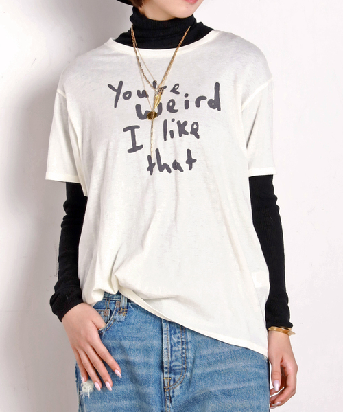 R13(アールサーティーン)の「【R13/アールサーティーン】YOU'RE WEIRD BOY T(Tシャツ/カットソー・レディース・ホワイト・FREE)」の5枚目の写真