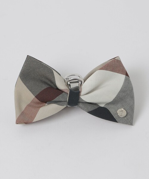 BLUE LABEL CRESTBRIDGE（ブルーレーベルクレストブリッジ）の「クレストブリッジチェックリボンバンスクリップ（バレッタ/ヘアクリップ・レディース・レッド/ベージュ系その他・FREE）」の4枚目の写真
