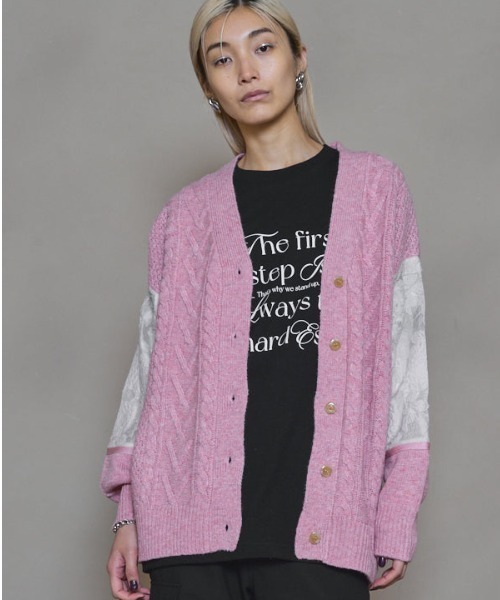Flower frame Knit Cardiganフラワーフレームニットカーディガン