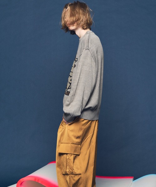 MAISON SPECIAL(メゾンスペシャル)の「《UNISEX》Parfait Bunny Jacquard Prime-Over Crew Neck Knit Pullover/パフェバニージャガードプライムオーバークルーネックニットプルオーバー【MAISON SPECIAL/メゾンスペシャル】(ニット/セーター・メンズ・ブラック/グレイッシュベージュ・0/1/2)」の7枚目の写真
