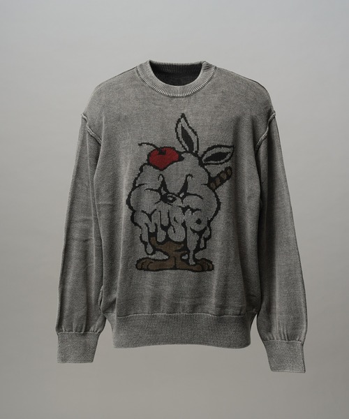 MAISON SPECIAL(メゾンスペシャル)の「《UNISEX》Parfait Bunny Jacquard Prime-Over Crew Neck Knit Pullover/パフェバニージャガードプライムオーバークルーネックニットプルオーバー【MAISON SPECIAL/メゾンスペシャル】(ニット/セーター・メンズ・ブラック/グレイッシュベージュ・0/1/2)」の13枚目の写真