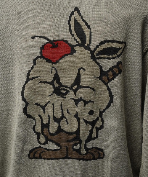 MAISON SPECIAL(メゾンスペシャル)の「《UNISEX》Parfait Bunny Jacquard Prime-Over Crew Neck Knit Pullover/パフェバニージャガードプライムオーバークルーネックニットプルオーバー【MAISON SPECIAL/メゾンスペシャル】(ニット/セーター・メンズ・ブラック/グレイッシュベージュ・0/1/2)」の18枚目の写真
