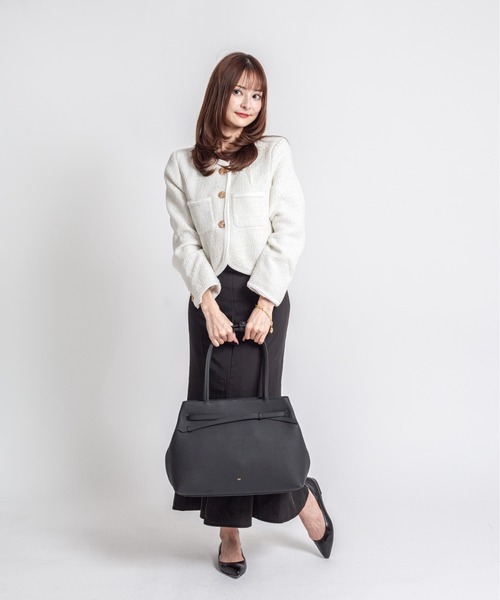 tov(トーヴ)の「【TOV】トートバッグ MIMI TOTE M(トートバッグ・レディース・ブラック/モカ/ミント/ブラウン/ピンク/ホワイト・FREE)」の15枚目の写真