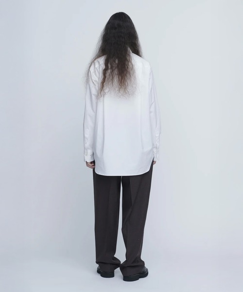 INSCRIRE（アンスクリア）の「Wool Relax Pants（スラックス・レディース・グレー/ライトブラウン・1）」の5枚目の写真