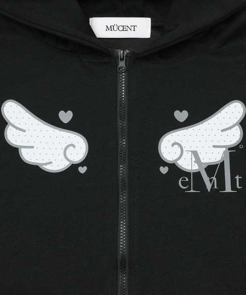 MUCENT(ムセント)の「【日本未発売/WEB限定】MUCENT(ムセント)/レオパード ドット エンジェル フード ジップアップ フルジップパーカー/SAR LEOPARD SYLPH DOT ANGEL HOOD ZIP-UP(パーカー・レディース・ブラック/グレー/レオパード・FREE)」の6枚目の写真