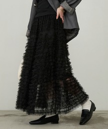 BONLECILL（ボンルシール）の「【Cherir Mignon】ボリュームフリルチュールスカート（スカート）」