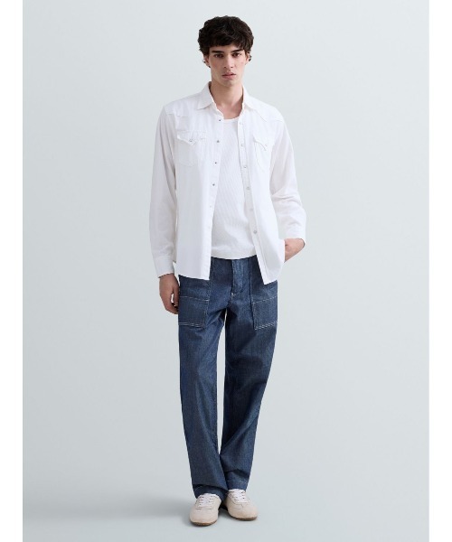 REPLAY(リプレイ)の「ホワイトデニムシャツ(シャツ/ブラウス・メンズ・ホワイト・X-LARGE/LARGE/MEDIUM/SMALL)」の2枚目の写真