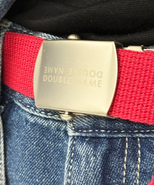 DOUBLE NAME（ダブルネーム）の「マットバックルロゴ刺しゅうガチャベルト（ベルト・レディース・ブルー/オフホワイト/レッド/イエロー・FREE）」の10枚目の写真