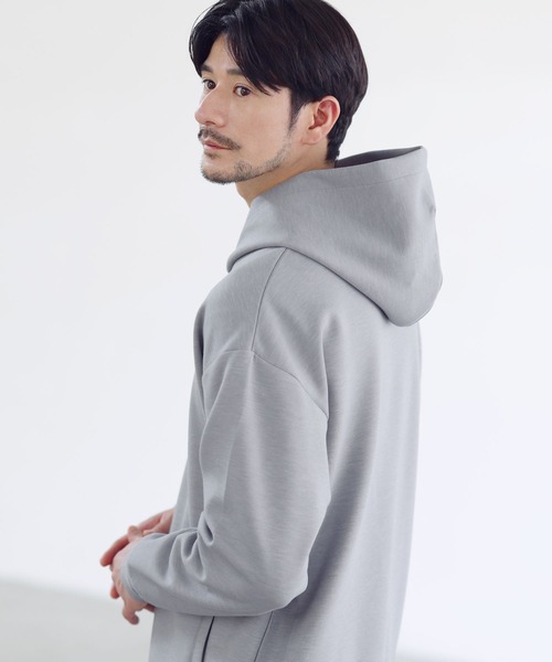SPU(スプ)の「【セットアップ対応】防シワ・接触冷感・抗ピリング・ウォッシャブル ハイポンチプルパーカー(パーカー・メンズ・チャコール/杢グレー/グレー/ブラック/ネイビー/グレー系・L/XL/S/M)」の22枚目の写真
