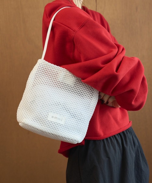 emmi(エミ)の「メッシュミニトートバッグ(トートバッグ・レディース・ピンク/ブラウン/ホワイト・F)」の15枚目の写真