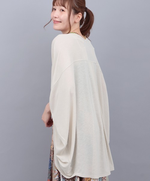 チチカカ（チチカカ）の「ＵＶサラサラテレコドルマンカーディガン（カーディガン/ボレロ・レディース・グリーン/マスタード/ベージュ/ブラック・FREE）」の6枚目の写真