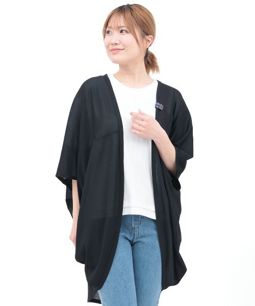 チチカカ（チチカカ）の「ＵＶサラサラテレコドルマンカーディガン（カーディガン/ボレロ・レディース・グリーン/マスタード/ベージュ/ブラック・FREE）」の9枚目の写真