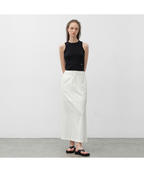ATELIER NAIN(アトリエナイン)の「ESSENTIAL TAS SET-UP LONG SKIRT(SK-5022)(スカート・レディース・アイボリー/ネイビー・SMALL/MEDIUM)」の1枚目の写真