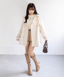 clear（クリア）の「ウエストベルトミドル丈トレンチジャケット［大人 カジュアル 着回し力抜群］≪新作≫（トレンチコート）」