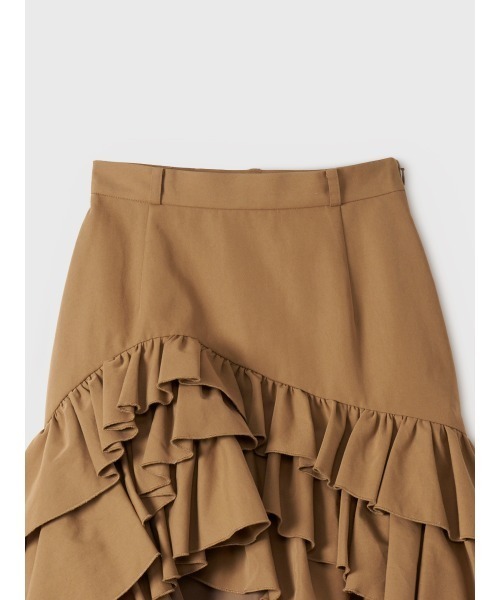 EIMY ISTOIRE(エイミーイストワール)の「【PRE ORDER】バックロングティアードフリルスカート(スカート・レディース・キャメル/ブラック・38/36)」の16枚目の写真