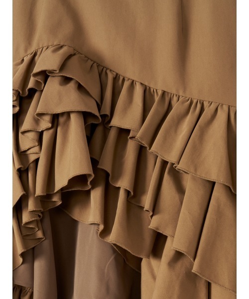 EIMY ISTOIRE(エイミーイストワール)の「【PRE ORDER】バックロングティアードフリルスカート(スカート・レディース・キャメル/ブラック・38/36)」の17枚目の写真