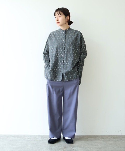 yuni（ユニ　）の「Cotton/Nylon ラメジャカード wide シャツ（シャツ/ブラウス・レディース・グレー/ピンク/ネイビー・FREE）」の20枚目の写真