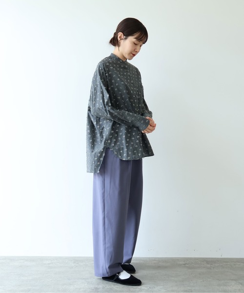yuni（ユニ　）の「Cotton/Nylon ラメジャカード wide シャツ（シャツ/ブラウス・レディース・グレー/ピンク/ネイビー・FREE）」の21枚目の写真