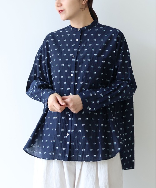 yuni（ユニ　）の「Cotton/Nylon ラメジャカード wide シャツ（シャツ/ブラウス・レディース・グレー/ピンク/ネイビー・FREE）」の19枚目の写真