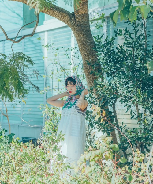 Dot＆Stripes CHILD WOMAN（ドットアンドストライプス　チャイルドウーマン）の「コットンリネンキャンバス フラワーカットワークキャミワンピース（ワンピース・レディース・ホワイト・FREE）」の3枚目の写真