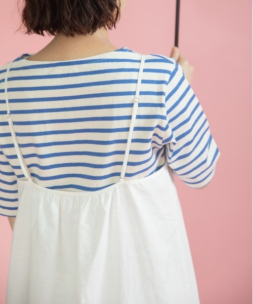 Dot＆Stripes CHILD WOMAN（ドットアンドストライプス　チャイルドウーマン）の「コットンリネンキャンバス フラワーカットワークキャミワンピース（ワンピース・レディース・ホワイト・FREE）」の15枚目の写真