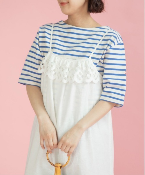 Dot＆Stripes CHILD WOMAN（ドットアンドストライプス　チャイルドウーマン）の「コットンリネンキャンバス フラワーカットワークキャミワンピース（ワンピース・レディース・ホワイト・FREE）」の14枚目の写真