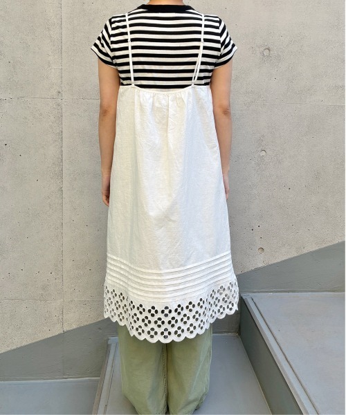 Dot＆Stripes CHILD WOMAN（ドットアンドストライプス　チャイルドウーマン）の「コットンリネンキャンバス フラワーカットワークキャミワンピース（ワンピース・レディース・ホワイト・FREE）」の20枚目の写真