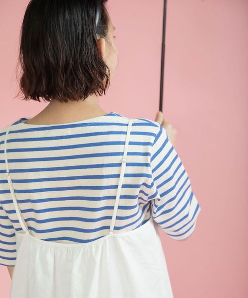 Dot&Stripes CHILD WOMAN(ドットアンドストライプス チャイルドウーマン)の「コットンリネンキャンバス フラワーカットワークキャミワンピース(ワンピース・レディース・ホワイト・FREE)」の16枚目の写真