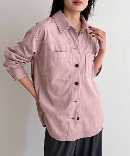 fredy emue(フレディエミュ)の「フェイクスエードシャツ(シャツ/ブラウス・レディース・ピンク/ベージュ/アイボリー・38)」の10枚目の写真