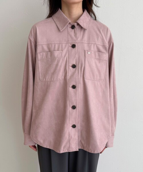 fredy emue(フレディエミュ)の「フェイクスエードシャツ(シャツ/ブラウス・レディース・ピンク/ベージュ/アイボリー・38)」の14枚目の写真