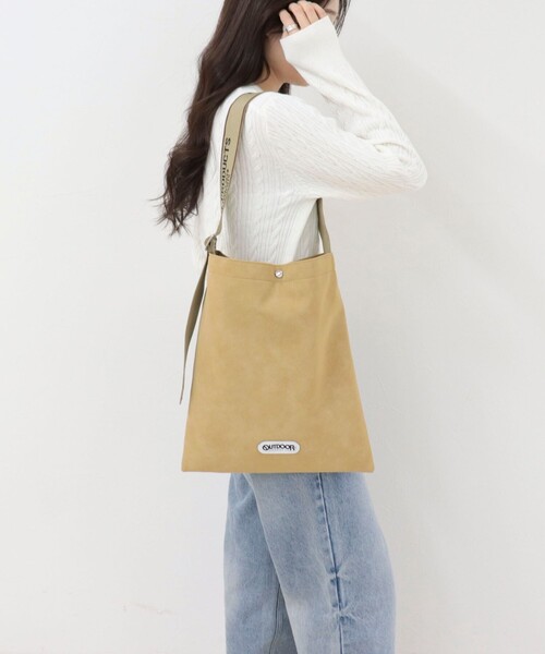 OUTDOOR PRODUCTS（アウトドアプロダクツ）の「【OUTDOOR PRODUCTS 】ジャガードロゴテープワンショルトートバッグ（トートバッグ・レディース・ブラック/キャメル/キナリ・FREE）」の9枚目の写真
