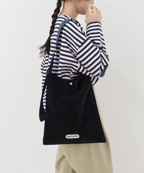 OUTDOOR PRODUCTS（アウトドアプロダクツ）の「【OUTDOOR PRODUCTS 】ジャガードロゴテープワンショルトートバッグ（トートバッグ・レディース・ブラック/キャメル/キナリ・FREE）」の13枚目の写真