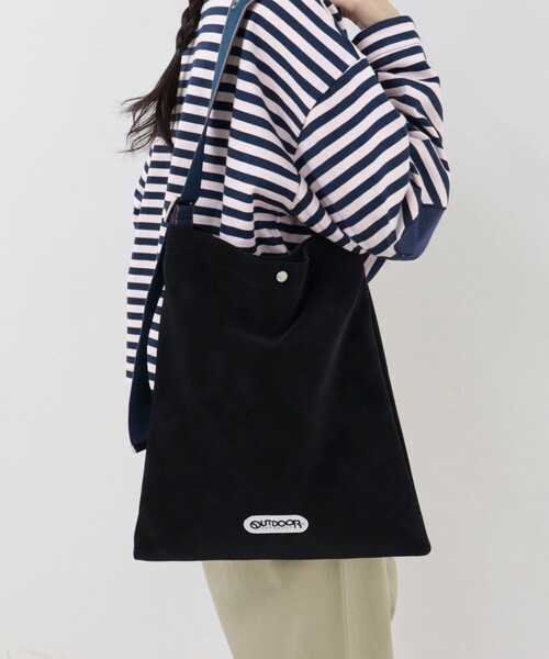 OUTDOOR PRODUCTS（アウトドアプロダクツ）の「【OUTDOOR PRODUCTS 】ジャガードロゴテープワンショルトートバッグ（トートバッグ・レディース・ブラック/キャメル/キナリ・FREE）」の15枚目の写真