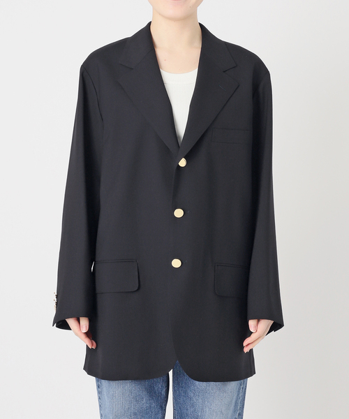 Spick & Span(スピックアンドスパン)の「VIAN / ヴィアン 別注ビッグ ジャケット シングル(テーラードジャケット・レディース・ネイビー/ベージュ・36)」の17枚目の写真